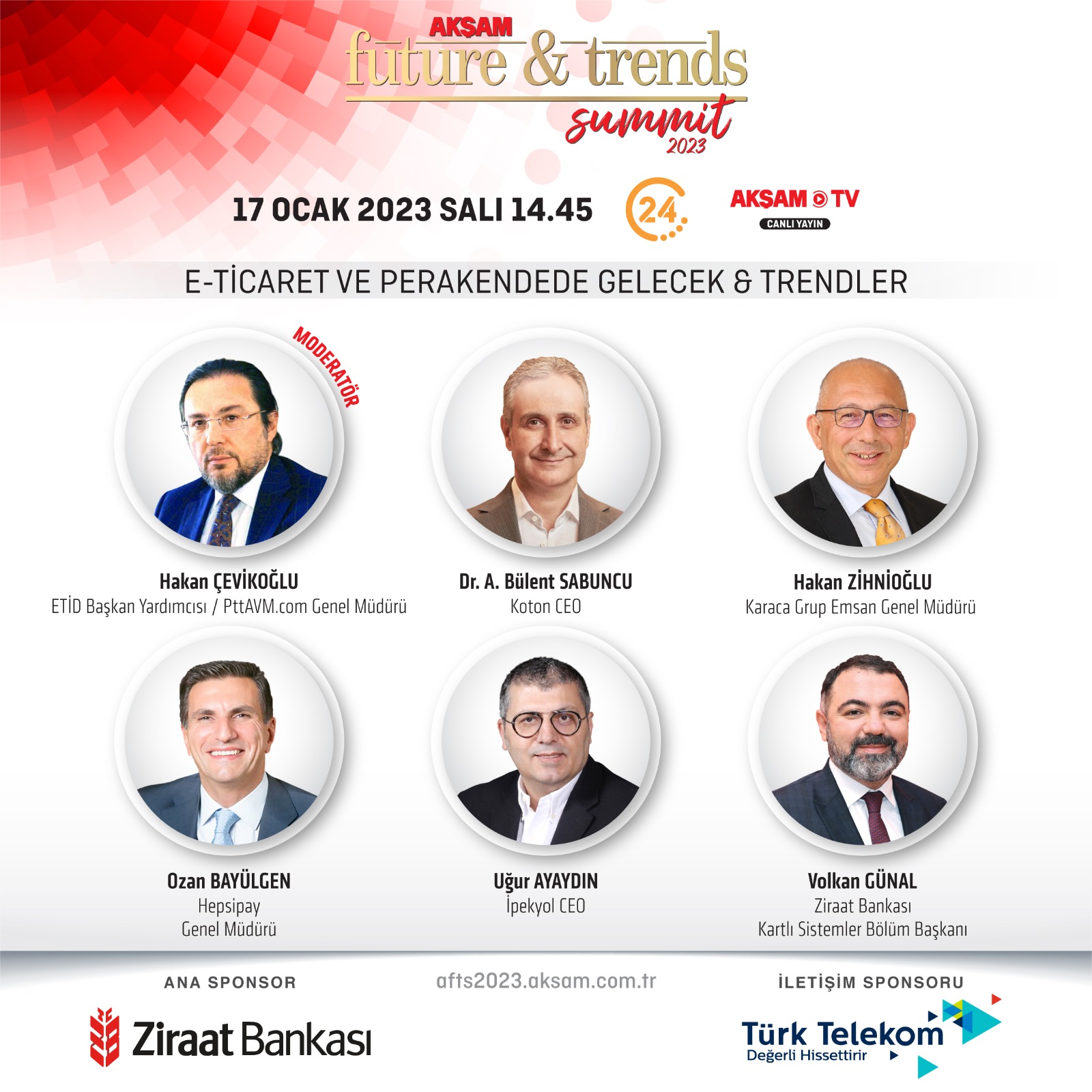 Yarın İstanbul’da Mandarin Otelde “Akşam Future&Trends Summit” de olacağız, bekleriz…